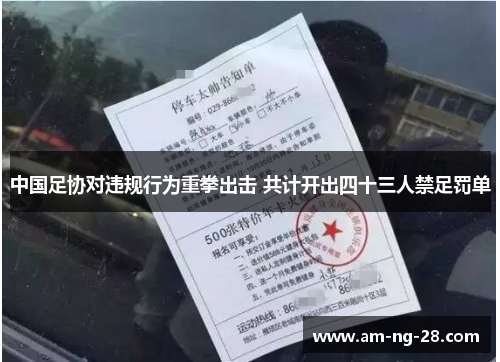 中国足协对违规行为重拳出击 共计开出四十三人禁足罚单